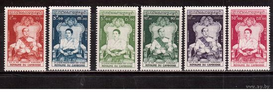 Камбоджа-1956,(Мих. 66-71)  **, Король и  Королева