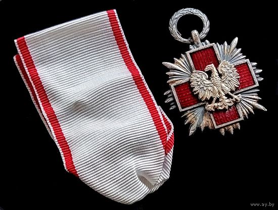 ПОЛЬША. ПОЧЕТНЫЙ ЗНАК P.C.K. II СТЕПЕНИ (СЕРЕБРЯНЫЙ) - ПОЛЬСКОГО КРАСНОГО КРЕСТА