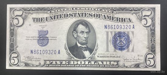 5 долларов США 1934 C unc