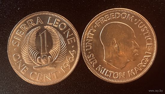 Сьерра Леоне 1964 1 цент UNC