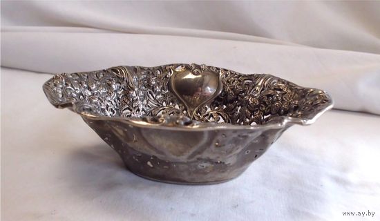 Ваза для печенья Печенница Конфетница 15 х 13 Серебрение 03