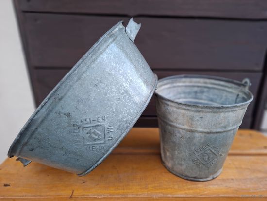 Ведро БССР,Большое клемо ,Тазик ,Цена за весь лот