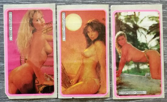 Вкладыши в жвачку, девушки в стиле "НЮ" 1988-1990 года