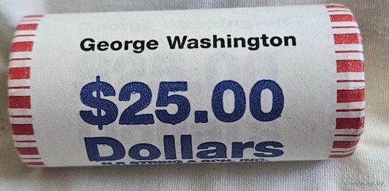 1 доллар 2007 США 1й президент Джордж Вашингтон  ролл 25 штук