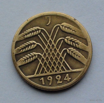 Германия - Веймарская республика 5 рентенфеннигов. 1924. J