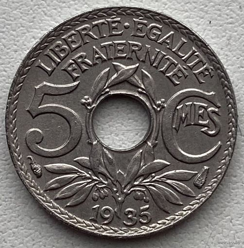 Франция 5 сантимов 1935 г.