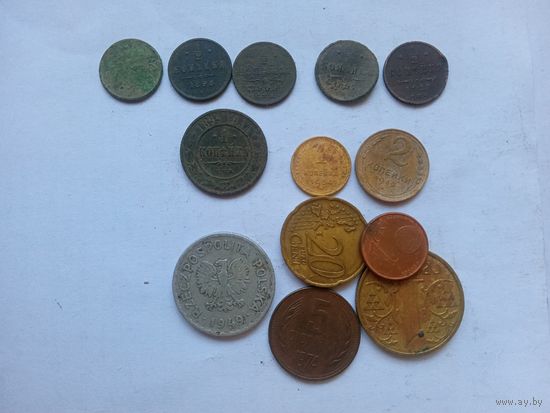 1/2 копейки 1897, 1898, 1909, 1913, 1 копейка 1899 + бонус