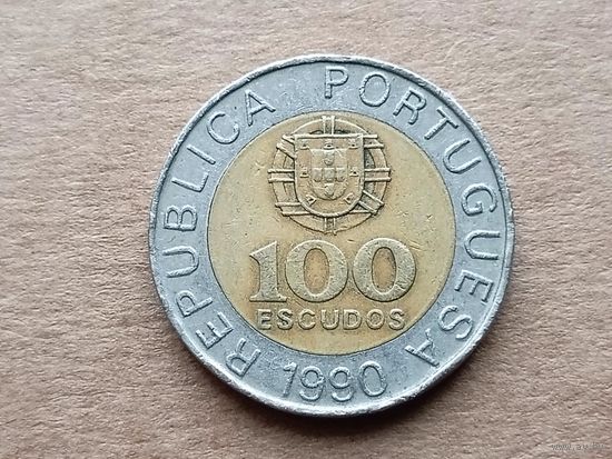 Португалия 100 эскудо, 1990г. (U-обм)