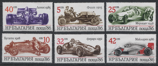 Болгария 1986 г. Автомобили. Спортивные автомобили **