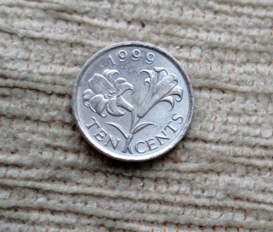 Werty71 Бермуды Бермудские острова 10 центов 1999 Лилия