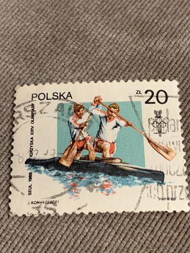 Польша 1988. Олимпиада Сеул-88. Гребля. Марка из серии