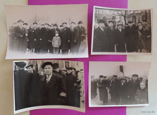 Фото "Праздничная демонстрация 7 ноября", Минск, 1955-1958 гг., 4 шт.
