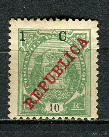 Португальские колонии - Мозамбик (Comp de Mocambique) - 1916 - Надпечатка нового номинала 1C на 10R - [Mi.94] - 1 марка. MH.  (Лот 18HX)-TG3P35