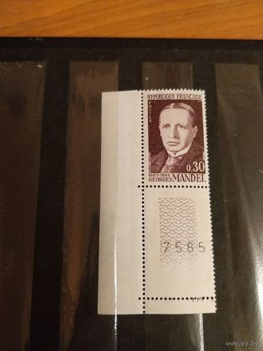 1964 Франция персоналии чистая клей лёгкая наклейка с купоном (5-4)