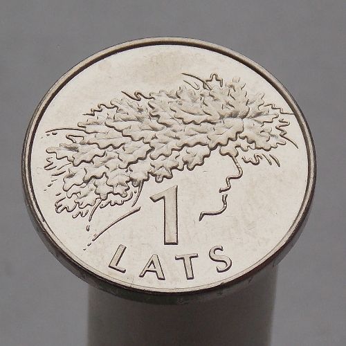 Латвия 1 лат 2006 Дубовый венок