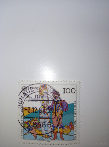 Марка Германия 1992 год Открытие Америки 100