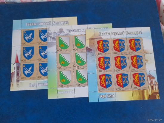 Беларусь 2010 гербы Лиды Ганцевичей Хойников мл