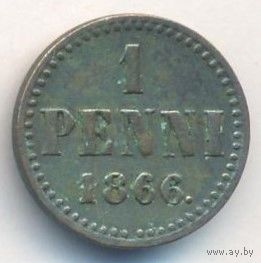 1 пенни 1866 год _состояние XF
