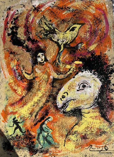 Панно на картоне акрил