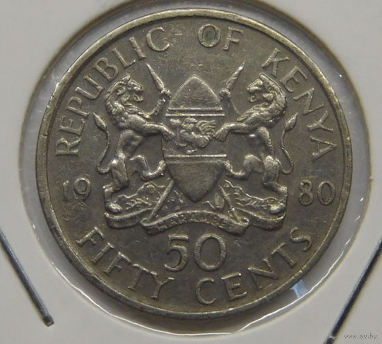 Кения 50 центов 1980 г