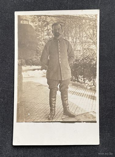 Фотооткрытка 1 Мировая война / походный мундир (Feldrock) брюки-галифе сапоги