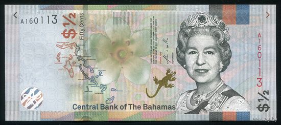 Багамские острова (Багамы). 1/2 доллара 2019 года. P-WA77. Серия A. UNC