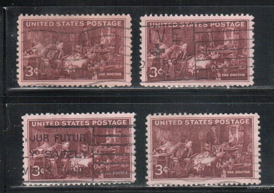 США-1947, (Мих.558), гаш.  , Медицина, Доктор, Живопись(одиночка), цена за 1 м на выбор