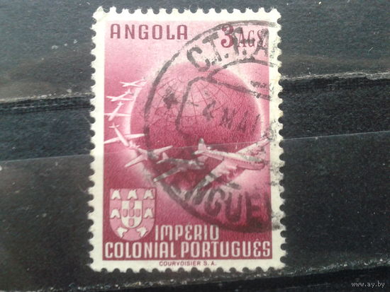 Ангола, колония Португалии, 1949. Полет самолета вокруг Земли