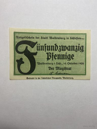 25 пфенингов (нотгельды) г. Германия.-1012