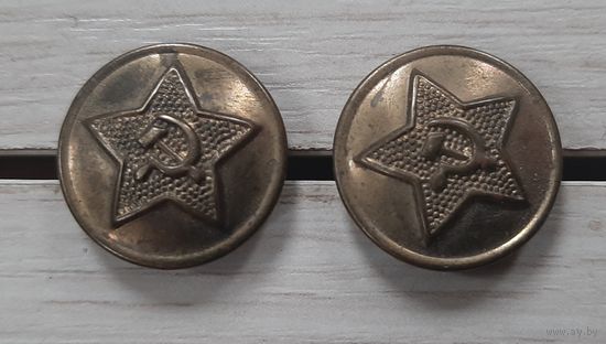 2 пуговицы большие шинельные мосштамп 1957 г.,латунь.  Цена за пару.