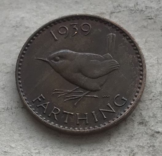 Великобритания фартинг 1939 Георг VI