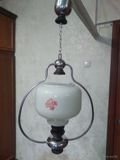 Винтажный подвесной светильник керосинка керамика СССР