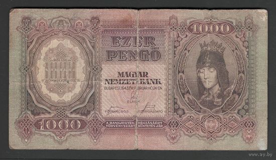 Венгрия 1000 пенго 1943 года. Тип P-116. Состояние VF-
