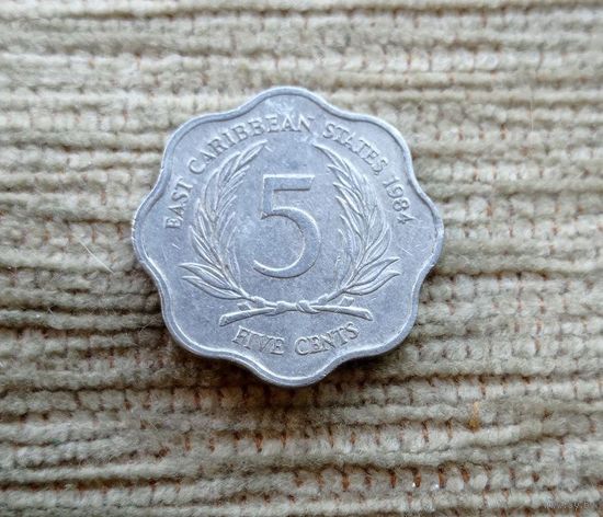Werty71 Карибские острова 5 центов 1984 Елизавета 2 Карибы
