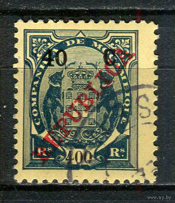 Португальские колонии - Мозамбик (Comp de Mocambique) - 1916 - Надпечатка нового номинала 40C на 400R - [Mi.104] - 1 марка. Гашеная.  (Лот 25HX)-TG3P35