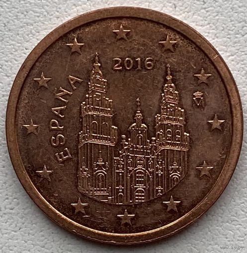 Испания 2 евроцента 2016 г.