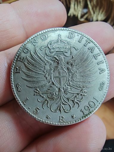 5 лир 1901 г. Копия.