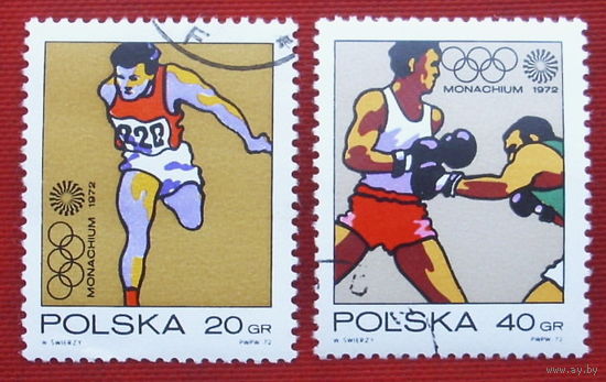 Польша. Спорт. ( 2 марки ) 1972 года. 1-14.