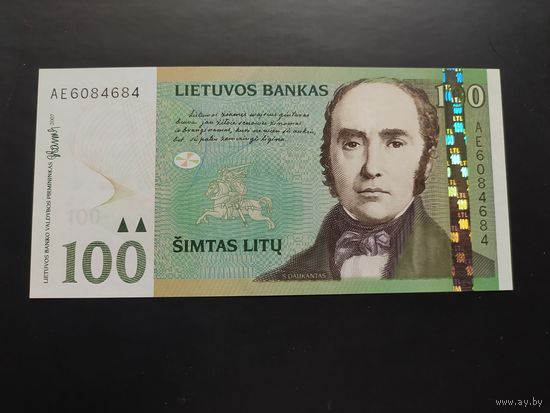 Литва. 100 лит (образца 2007 года, P70)