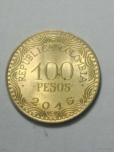 Колумбия 100 песо 2016 года .