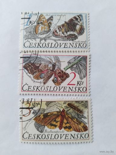 ЧССР  1987 3м бабочки