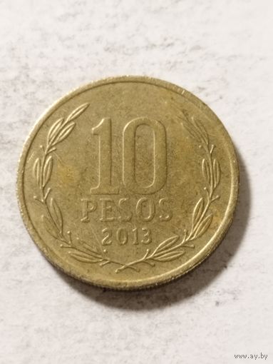 Чили 10 песо 2013