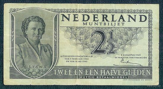 Нидерланды 2,5 гульдена 1949 год