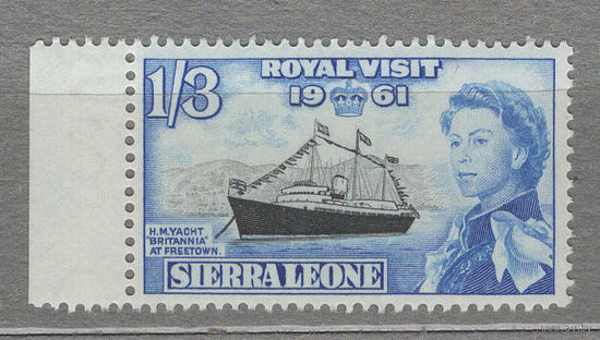 Сьерра Леоне 1961** Яхта Ее Величества Королевы Елизаветы II "Britannia" - последнее судно британского монарха, Королевский визит