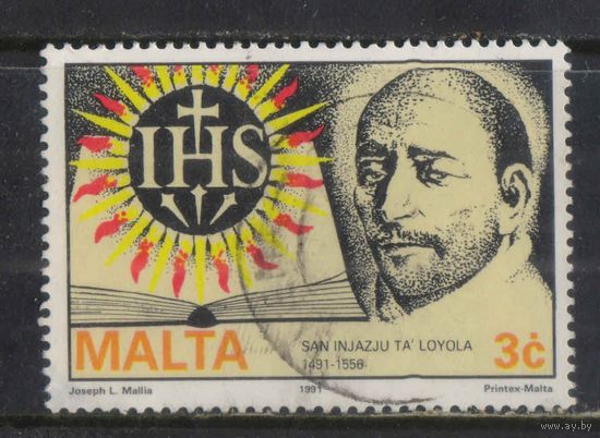 Мальта 1991 Игнатий де Лойола Основатель Ордена Иезуитов #856