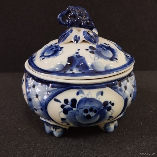 Сахарница фарфоровая Джем, Гжель