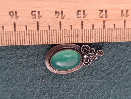 Кулон. Хризопраз.
