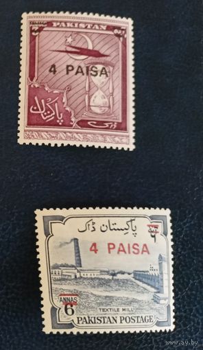 Пакистан** надпечатки новый номинал