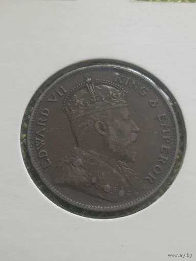 Джерси остров 1/24 шиллинга 1909 г ( Король Эдвард VII )