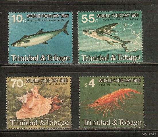 Тринидад и Тобаго-1983(Мих.465-478) , **  ,  Морская  Фауна , Рыбы, Раки, Раковины (полная серия)